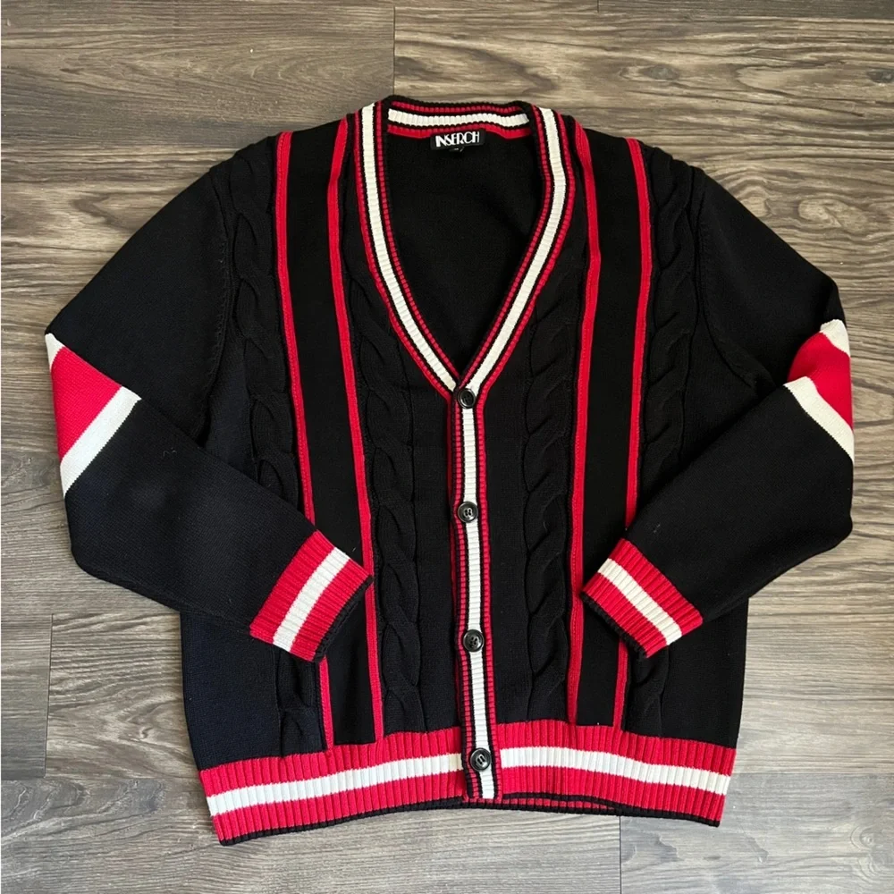 Inserch Black Cardigan Sweater